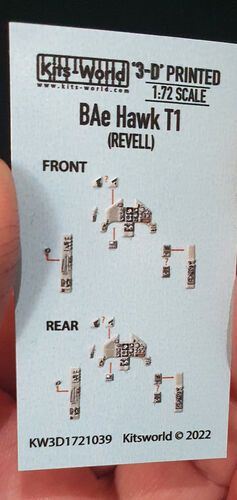 1:72 BAe Hawk T1 3D Full colour Instrument Panels (for Revell kits)