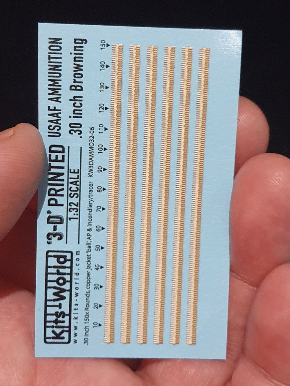 1:32 USAAF .30 inch Browning 3D Decal Ammunition Belts (900 Rounds)