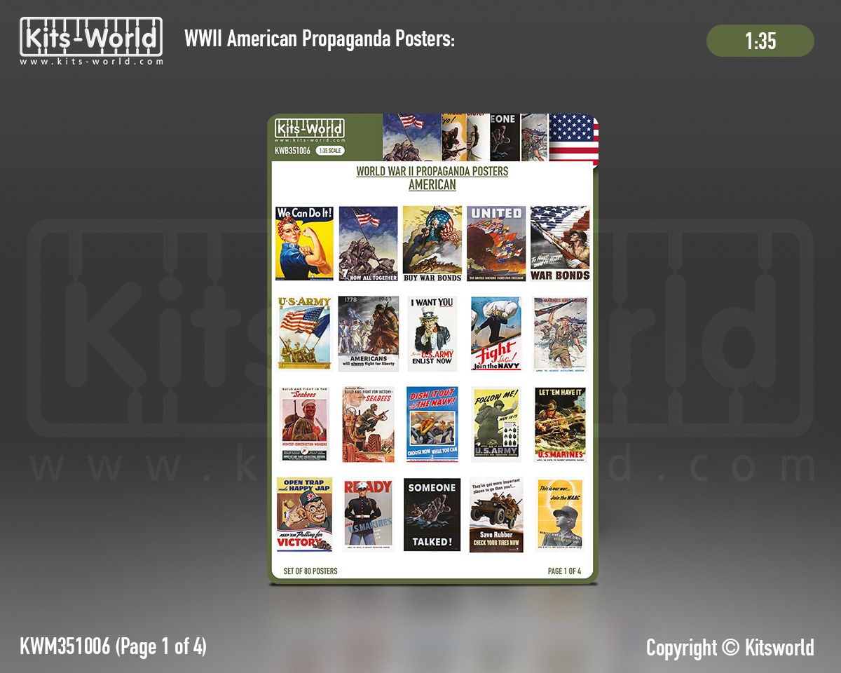 1:35 US/Allied WWII Propaganda Posters - 80 posters