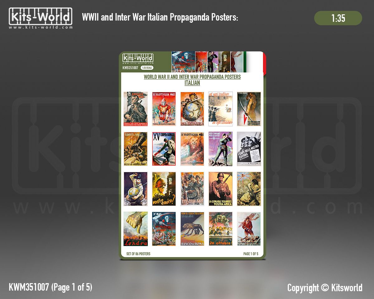 1:35 Italian WWII Propaganda Posters - 86 posters