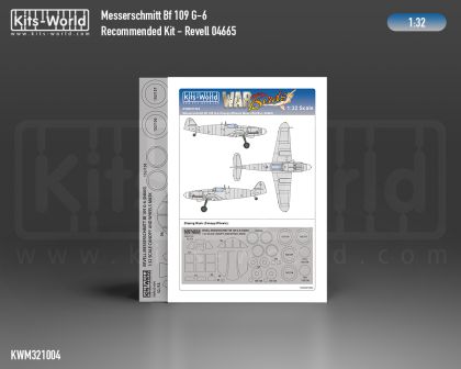 1:32 Messerschmitt Bf-109 G-6 wheels and canopy paint mask outside only (for Revell 4665 kit)