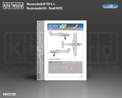 1:32 Messerschmitt Bf-109 K-4 wheels and canopy paint mask outside only (for Revell 4702 kit)