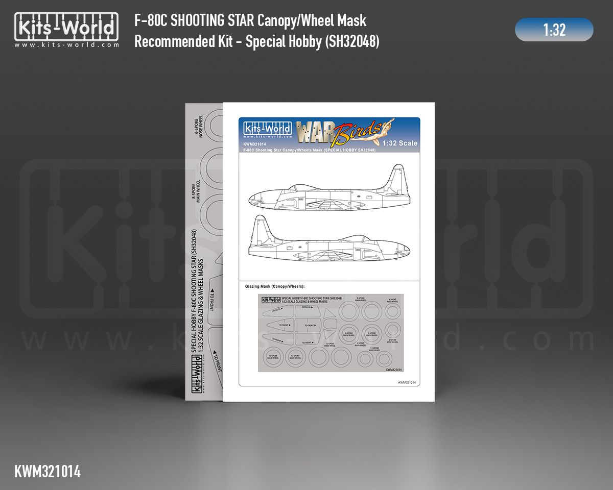 1:32 F-80C Shooting Star - Canopy/Wheel Masks (for Special Hobby 32048 kit)