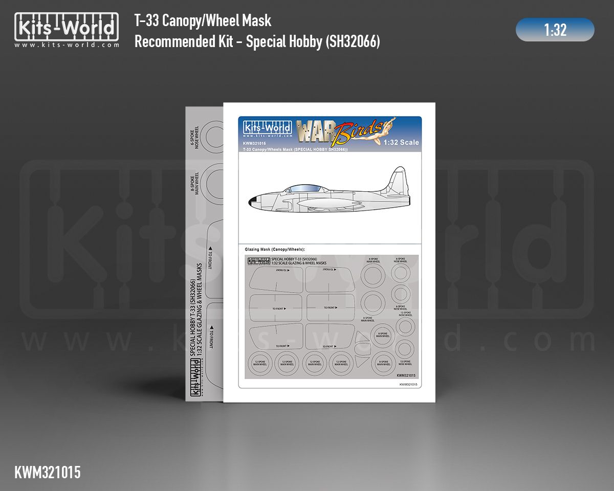 1:32 T-33 Shooting Star - Canopy/Wheel Masks (for Special Hobby 32066 kit)