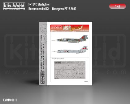 1:48 F-104C Starfighter wheels and canopy paint mask outside only (for Hasegawa PT19 / 07219 kit)