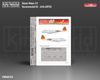 1:48 Gloster Meteor F.8 wheels and canopy paint mask outside only (for Airfix 09182 kit)