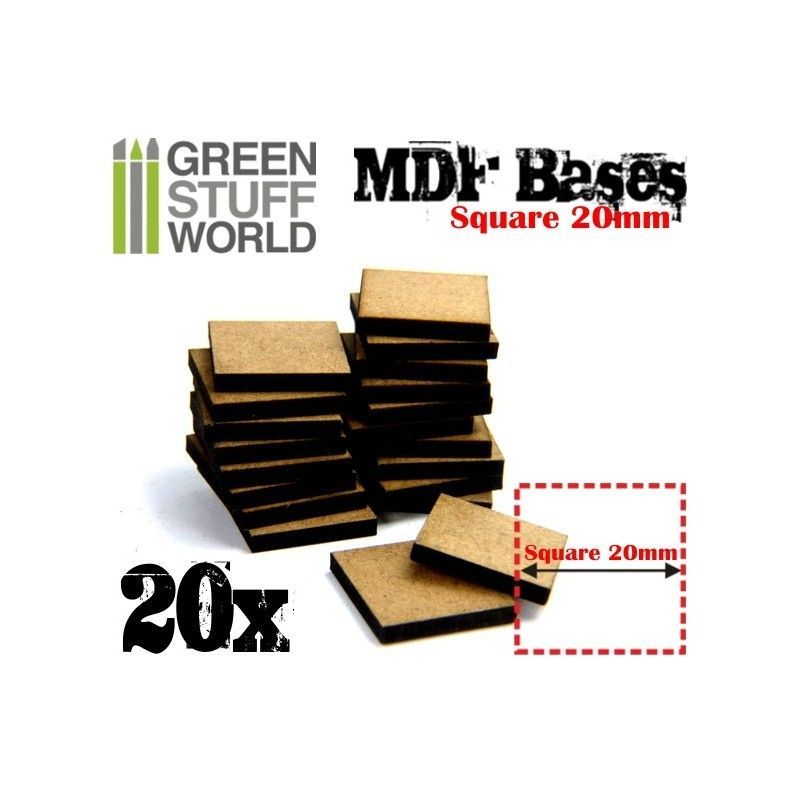 MDF Bases - Square 20 mm