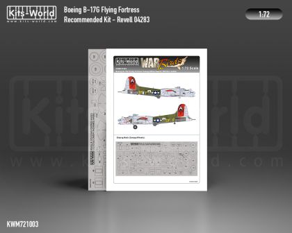 1:72 Boeing B-17G Flying Fortress wheels and canopy paint mask outside only (for Revell 4283 kit)