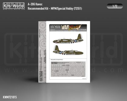 1:72 Douglas A-20 G Havoc Canopy/Wheel Mask (for MPM/Special Hobby 72551 Kits)