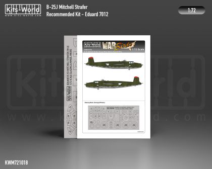 1:72 North American B-25 J Mitchell - Strafer Canopy and Wheel Mask (designed to be used with Eduard 7012 kits)