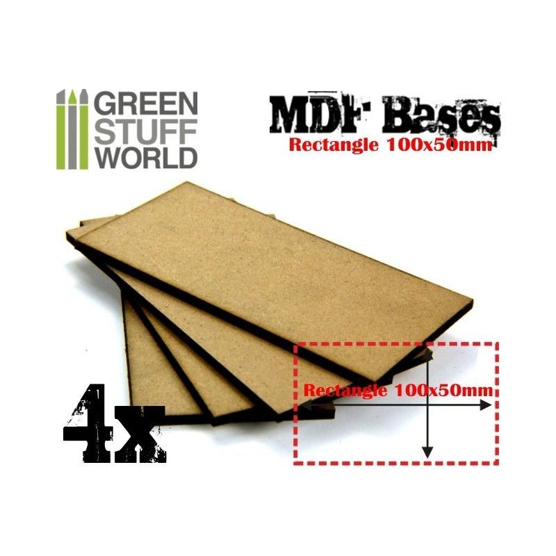 MDF Bases - Rectangle 100x50mm