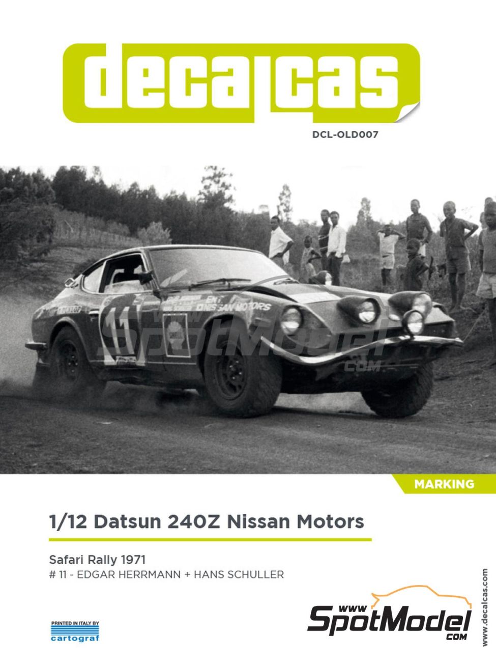 1:12 Datsun 240Z sponsored by Nissan Motors - Safari Rally 1971