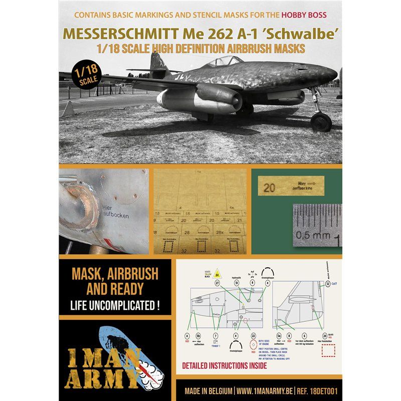 1:18 Messerschmitt Me-262 A-1 Schwalbe (for Hobby Boss Kits)