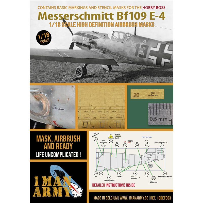 1:18 Messerschmitt Bf-109 E-4 (for Hobby Boss Kits)