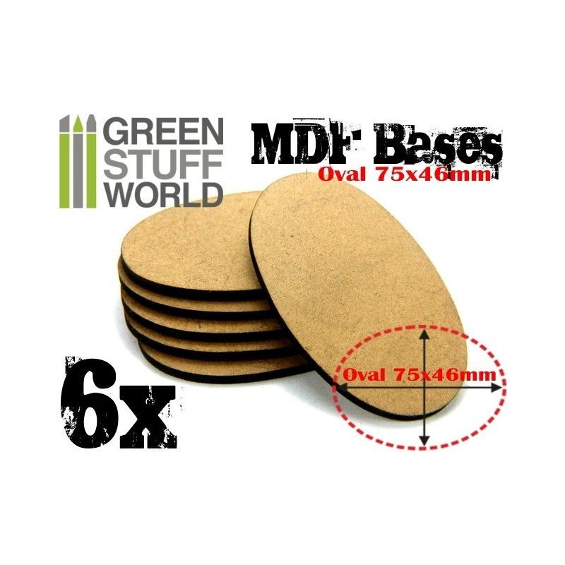 MDF Bases - AOS Oval 75x46mm