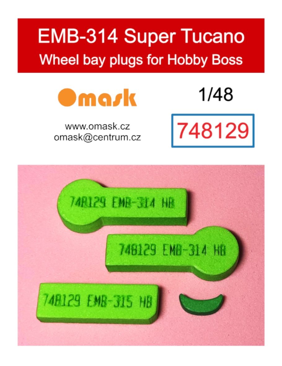 1:48 EMB-314 Super Tucano wheel bay plugs (for Hobby Boss)