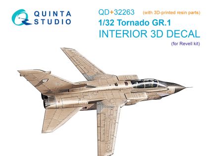 1:32 Tornado GR.1 - 3D-Printed & Coloured Interior on Decal Paper with 3D-printed Resin Parts (for Revell Kits)