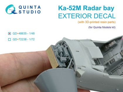 1:48 Kamov Ka-52 M - Radar Bay with Nose Cone and 3D-printed Resin Parts (for Quinta Models Kits)