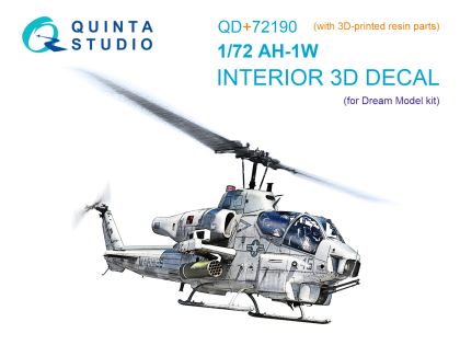 1:72 Bell AH-1 W - 3D-Printed & Coloured Interior on Decal Paper (for Dream Model Kits)