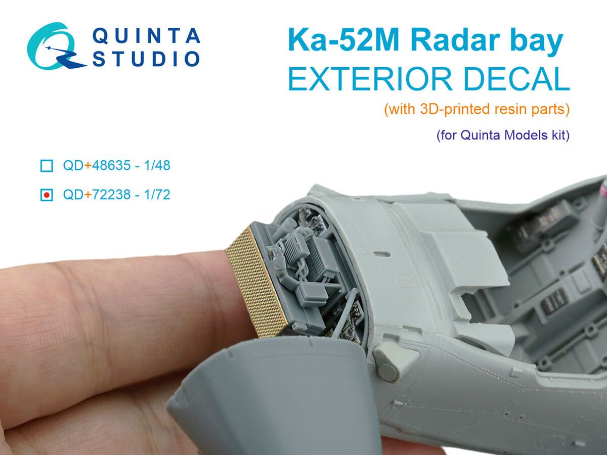 1:72 Kamov Ka-52 M - Radar Bay with 3D-printed Resin Parts (for Quinta Models Kits)