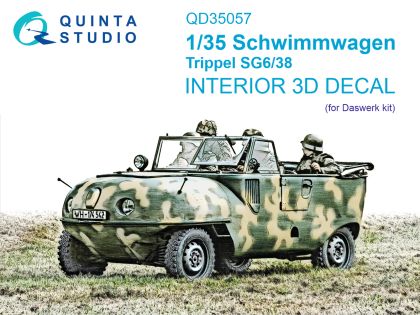 1:35 Schwimmwagen Trippel SG6/38 - 3D-Printed & Coloured Interior on Decal Paper (for Das Werk Kits)