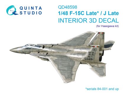 1:48 F-15C Late/F-15J Late 3D-Printed & coloured Interior on decal paper (Hasegawa)