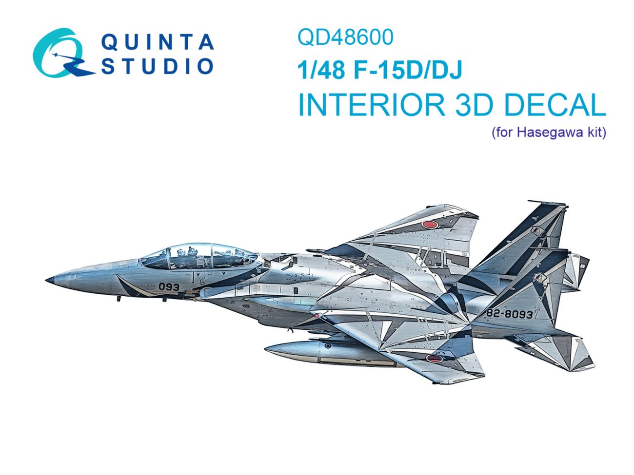 1:48 F-15 D/DJ - 3D-Printed & Coloured Interior on Decal Paper (for Hasegawa Kits)