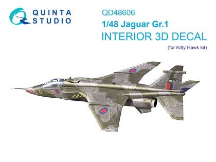1:48 Jaguar Gr.1 3D-Printed & coloured Interior on decal paper (Kitty Hawk)