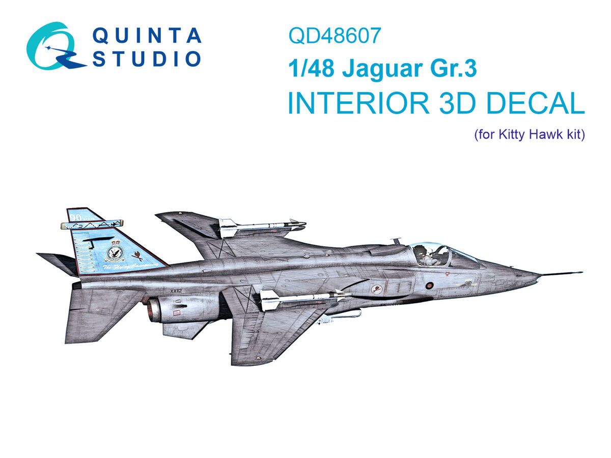 1:48 Jaguar Gr.3 3D-Printed & coloured Interior on decal paper (Kitty Hawk)