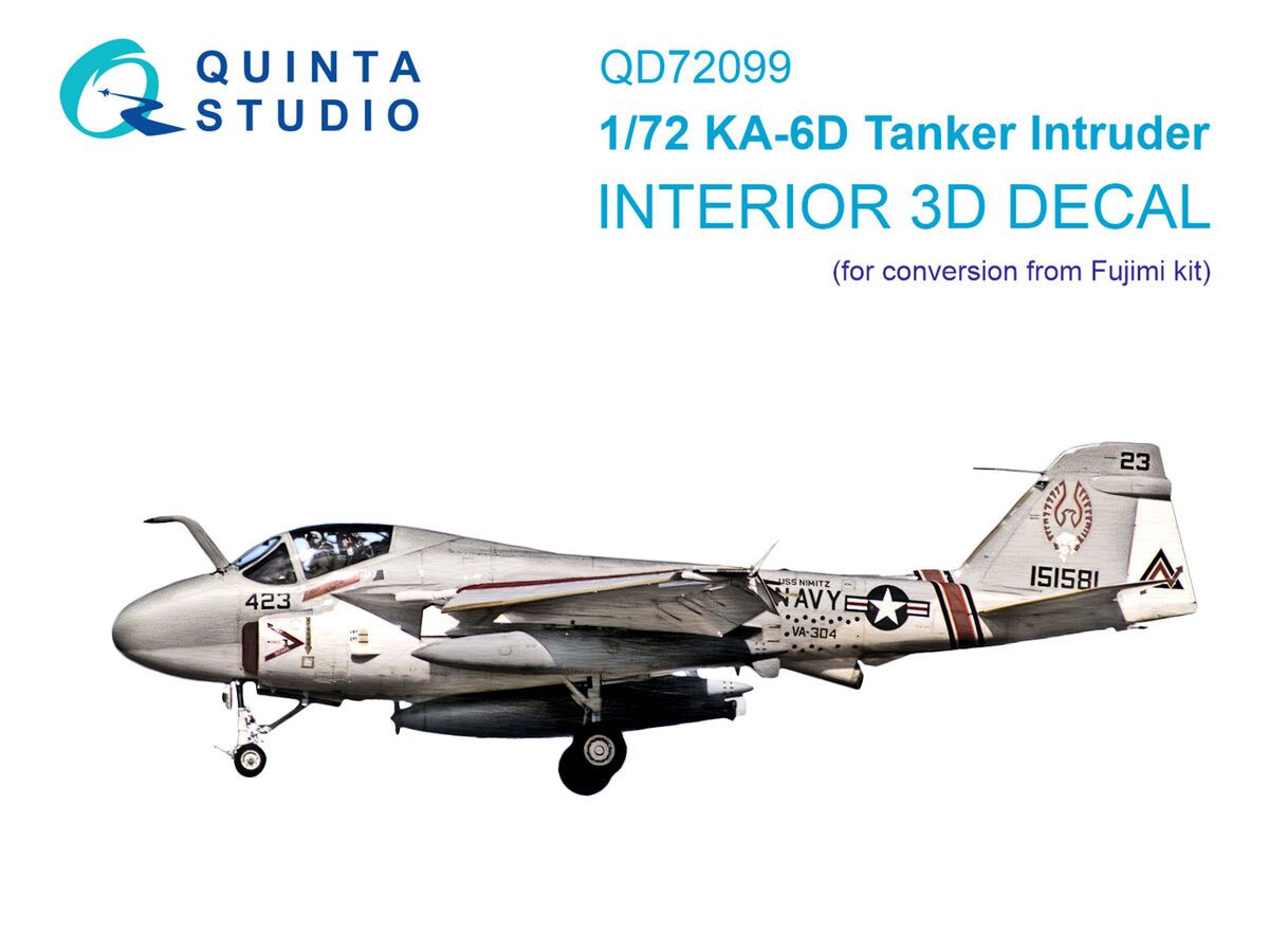 1:72 KA-6D Tanker Intruder 3D-Printed & coloured Interior on decal paper (Fujimi)