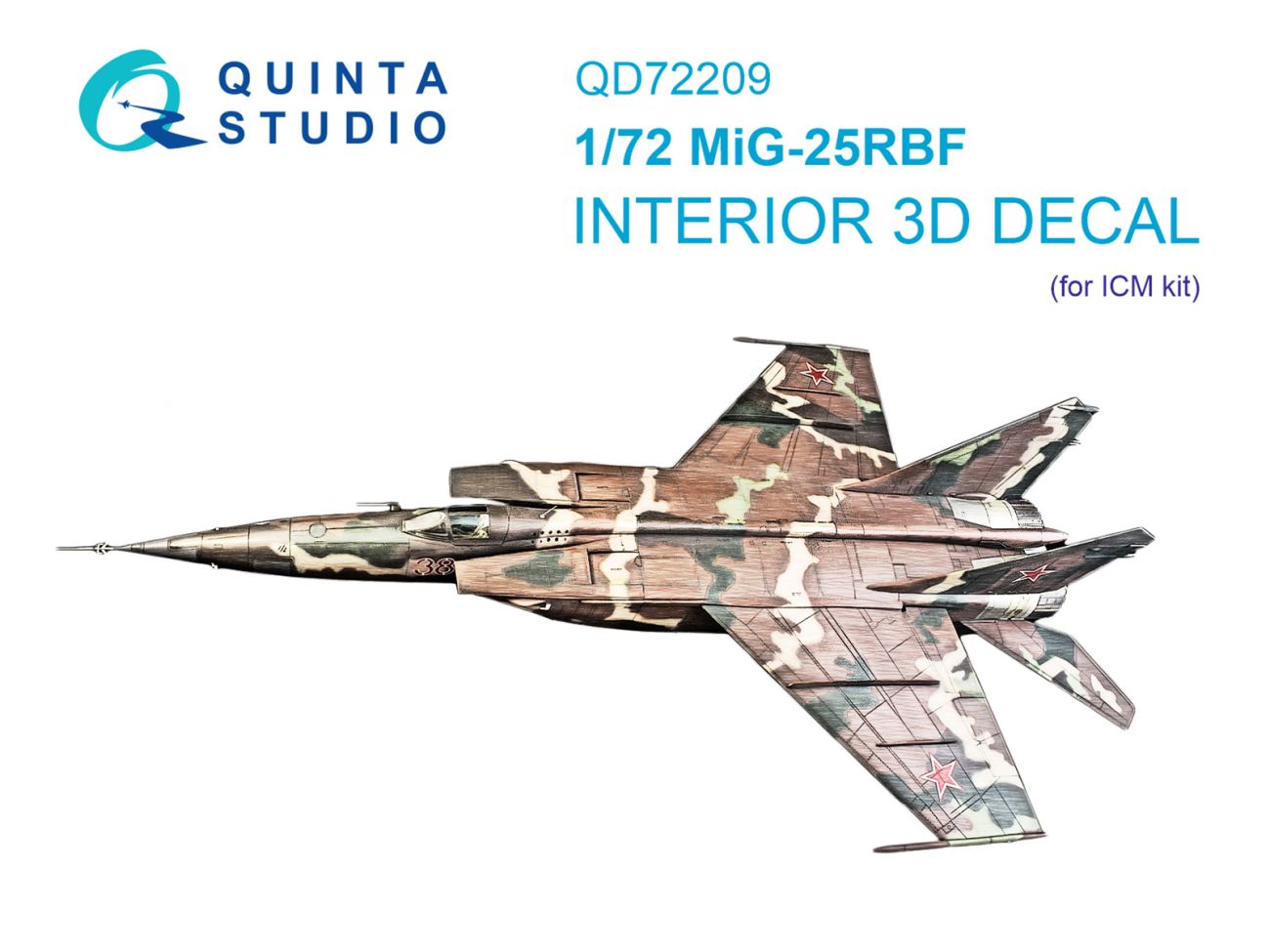 1:72 MiG-25 RBF - 3D-Printed & Coloured Interior on Decal Paper (for ICM Kits)