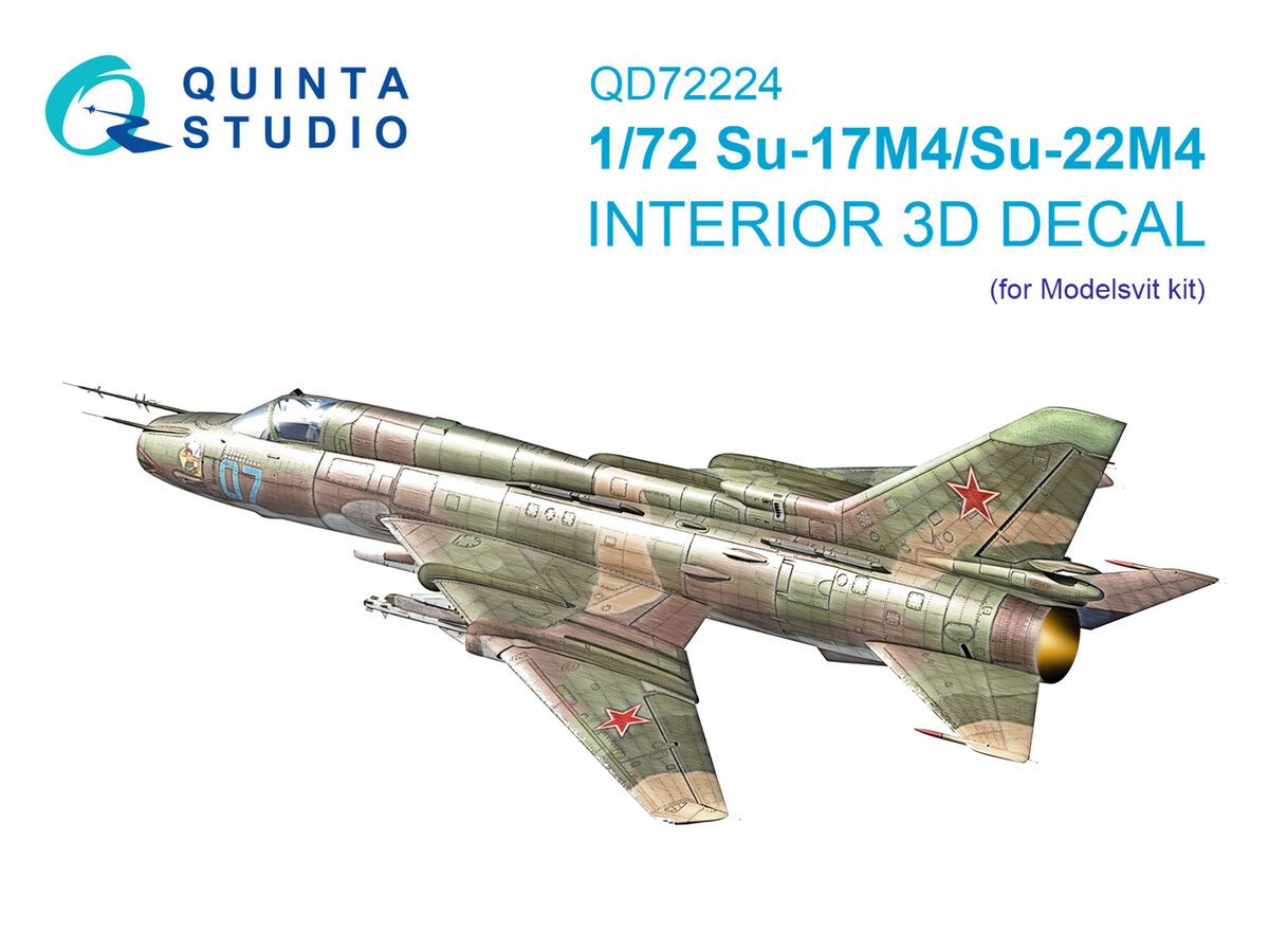 1:72 Su-17M4/Su-22M4 3D-Printed & coloured Interior on decal paper (Modelsvit)