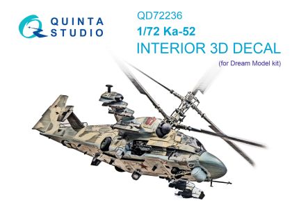 1:72 Kamov Ka-52 - 3D-Printed & Coloured Interior on Decal Paper (for Dream Model Kits)