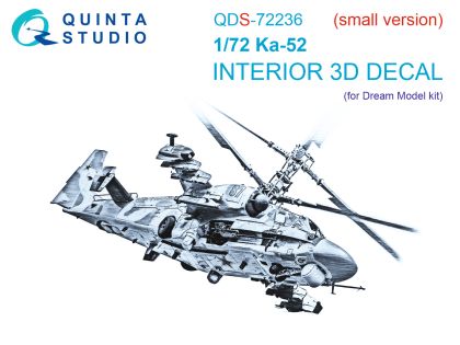 1:72 Kamov Ka-52 - 3D-Printed & Coloured Interior on Decal Paper (for Dream Model Kits / Small Version)