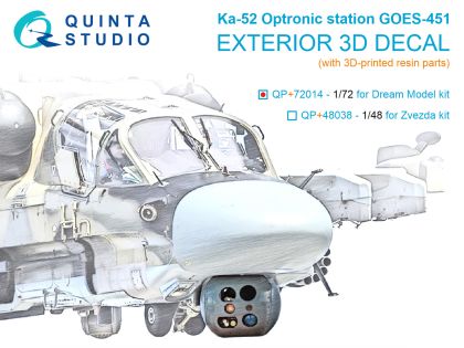 1:72 Kamov Ka-52 - Optronic Station GOES-451 with 3D-printed Resin Parts (for Dream Model Kits)
