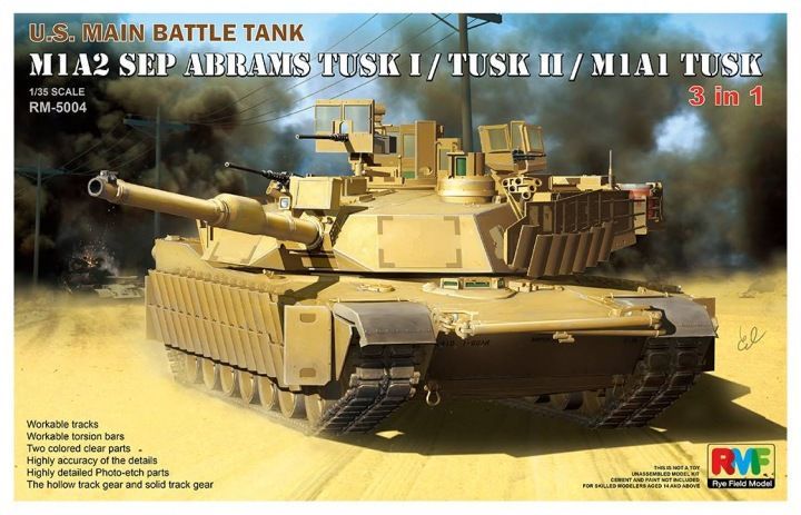 1:35 M1A2 SEP Abrams TUSK I / TUSK II / M1A1 TUSK