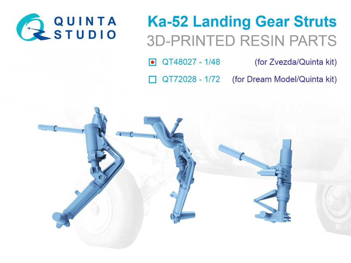 1:48 Kamov Ka-52 - Landig Gear Struts (for Zvezda and Quinta Kits)