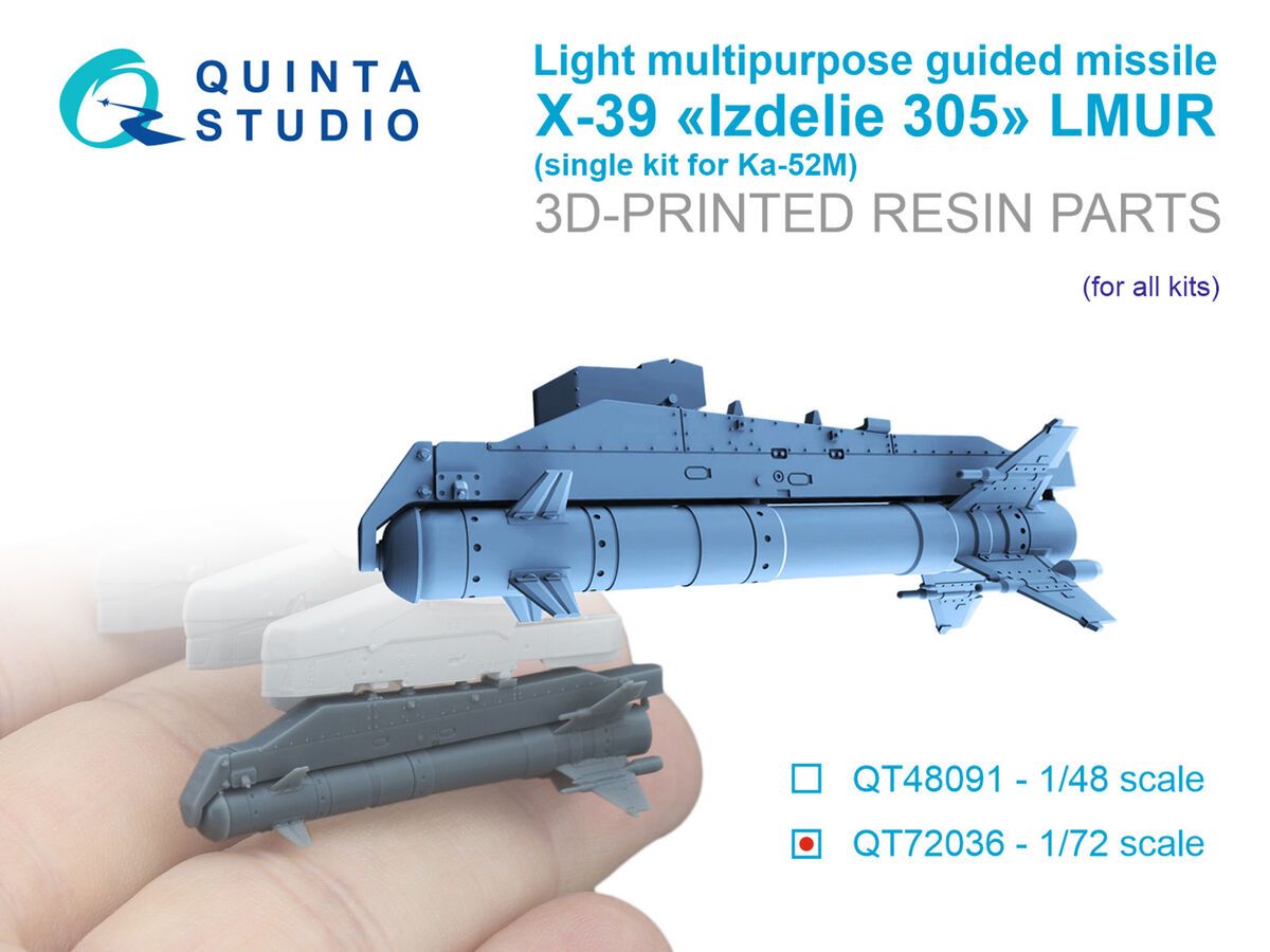 1:72 Light Multi-Purpose Guided Missile X-39 Product 305 LMUR - Single-Pack for Ka-52 M (for All Kits)