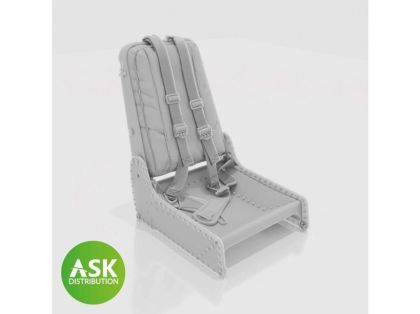 1:32 Messerschmitt P.1101 Seat (Me 262 type) with Seat belts - 3D print for Das Werk kit