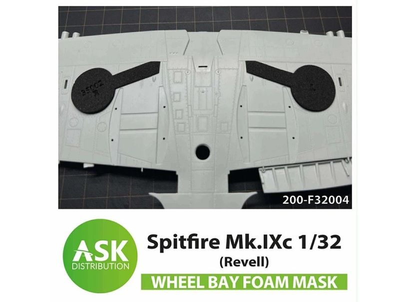 1:32 Spitfire Mk.IXc Wheel bays - FOAM flexibel express fit mask for Revell
