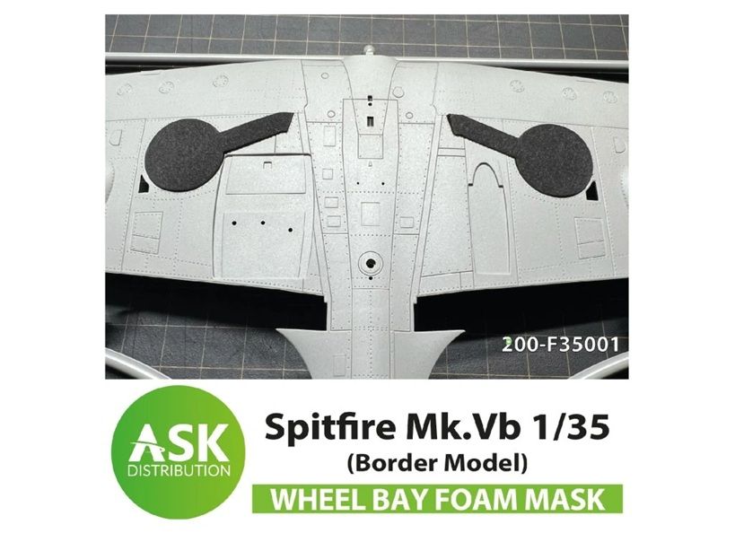 1:35 Spitfire Mk.Vb Wheel bays - FOAM flexibel express fit mask for Border Model