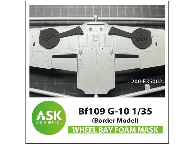 1:35 Bf 109G-10 Wheel bays - FOAM flexibel express fit mask for Border Model kit
