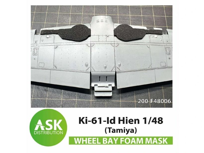 1:48 Ki-61-Id Hien FOAM flexibel wheel bay mask for Tamiya