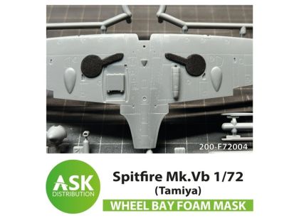 1:72 Spitfire Mk.Vb wheel bay FOAM flexibel mask for Tamiya