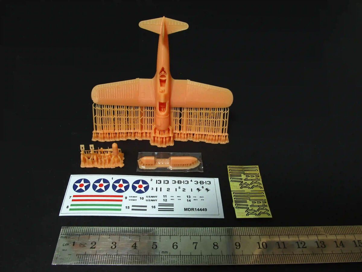 1:144 Vought SB2U-1 Vindicator with etched parts and decals (3D-Printed)