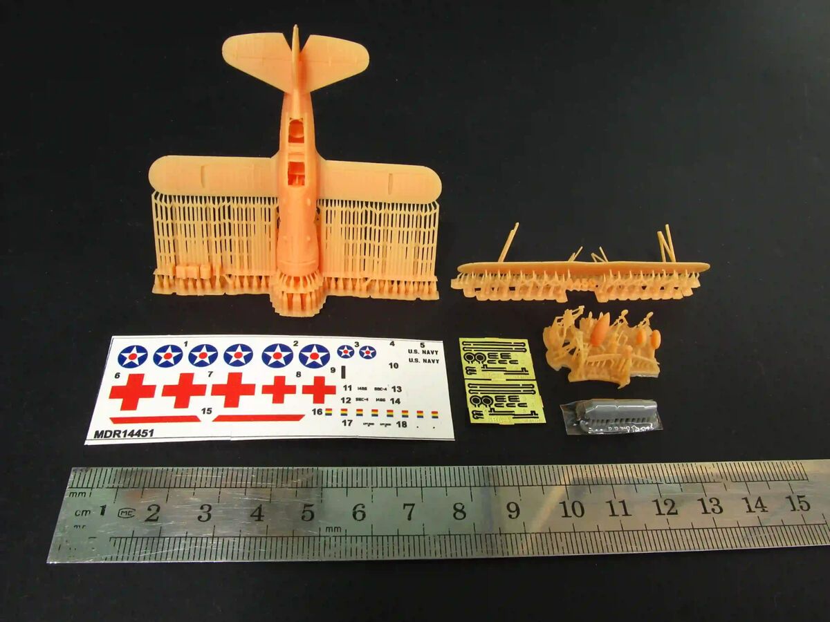 1:144 Curtiss SBC-4 Helldiver with etched parts and decals (3D-Printed)
