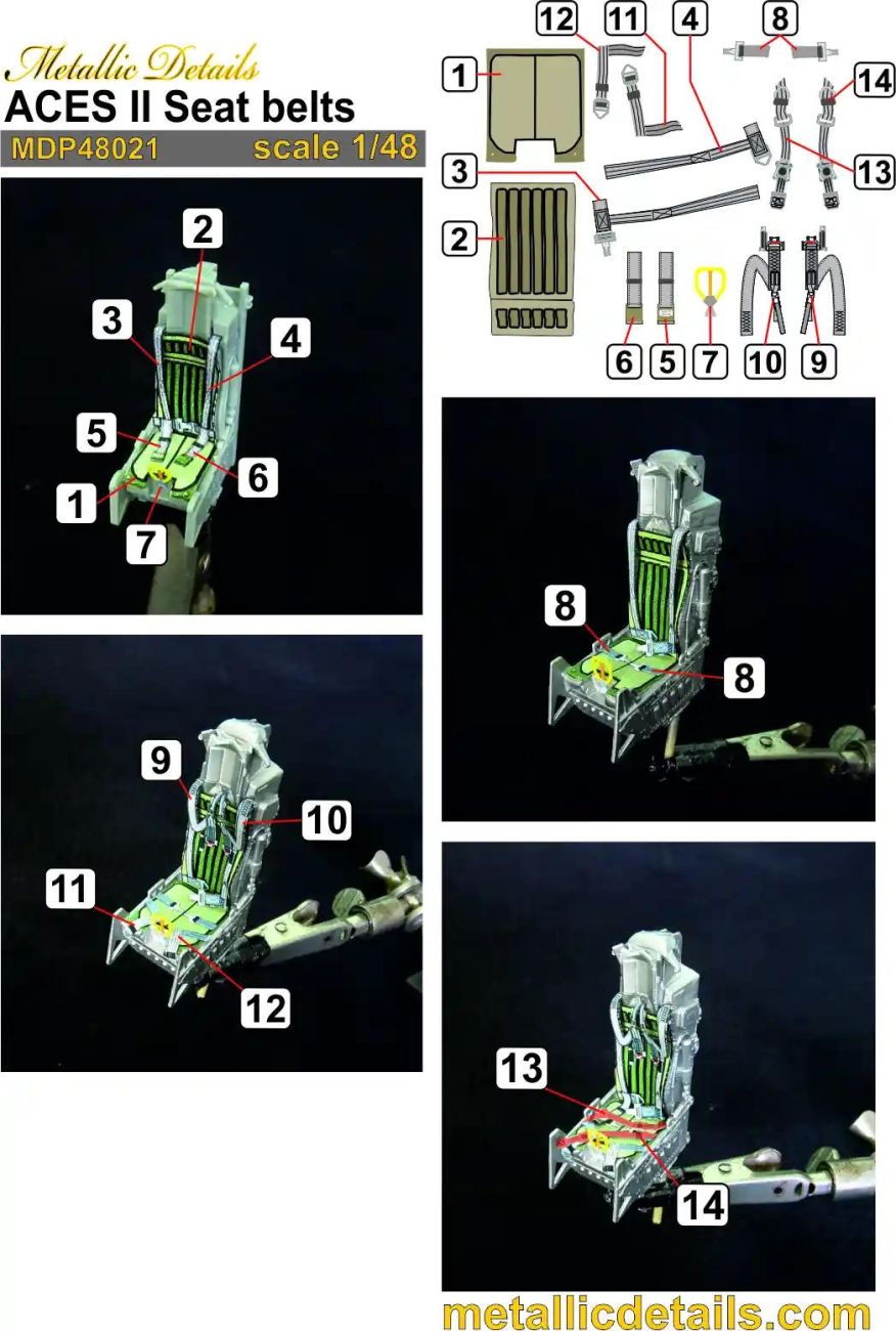 1:48 ACES II Seat belts (3D-Printed)