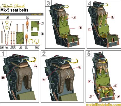 1:48 Mk-5 Seat belts (3D-Printed)