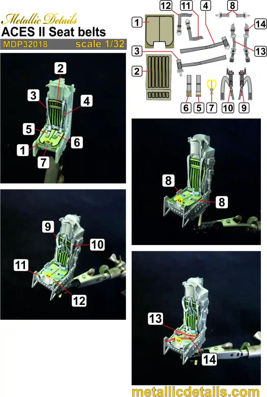 1:32 ACES II Seat belts (3D-Printed)