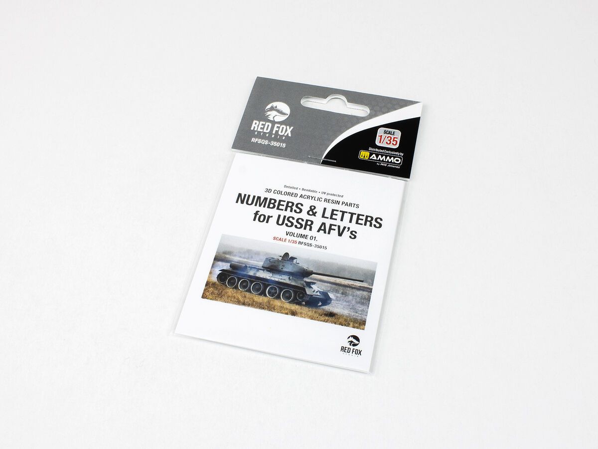 1:35 3D Resin Casting Numeral & Letters for USSR AFV’s vol.